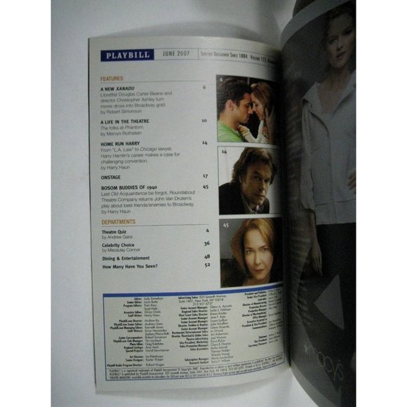 eurydice Playbill 2007 Second Stage Theatre Ticket Carla Harting Joseph Parks - Picture 4 of 10